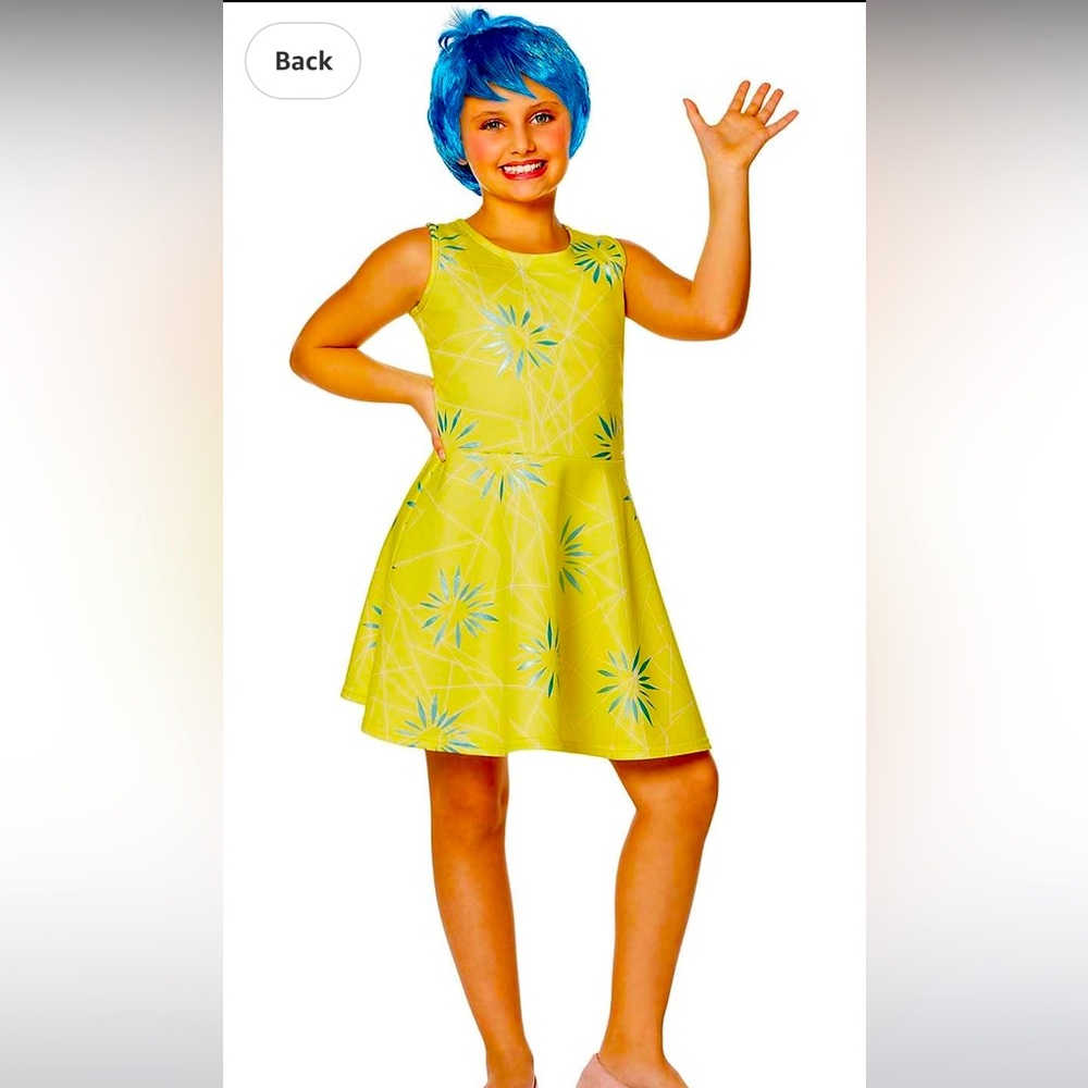 Kids Joy Dress Costume - Inside Out 2 size youth large